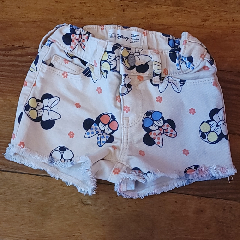 Baby Gap Disney Minnie Mouse Stretch Denim Shorts